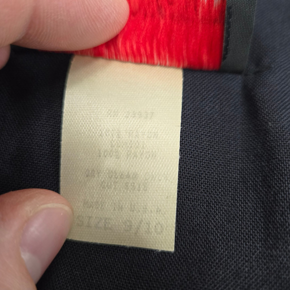 Vintage 1980s John Roberts Black Tan Oversized Abstract Print Dress Size Large - Picture 6 of 10